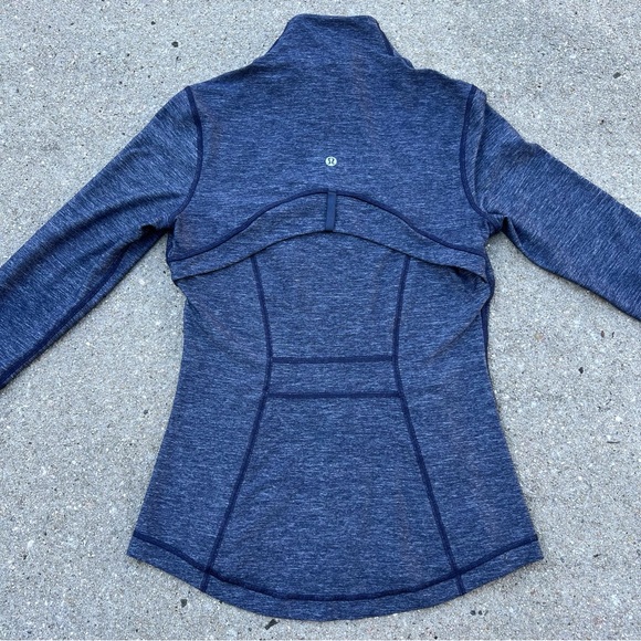 Lululemon Define Jacket Rulu Size 6 Heathered Hero Navy Blue Soft Stretch - Picture 4 of 6